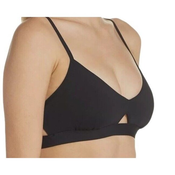 NWT Seafolly [ 4 US ]‎ Active Hybrid Bralette Keyhole Bikini Top Black 30580-058 - Picture 2 of 14